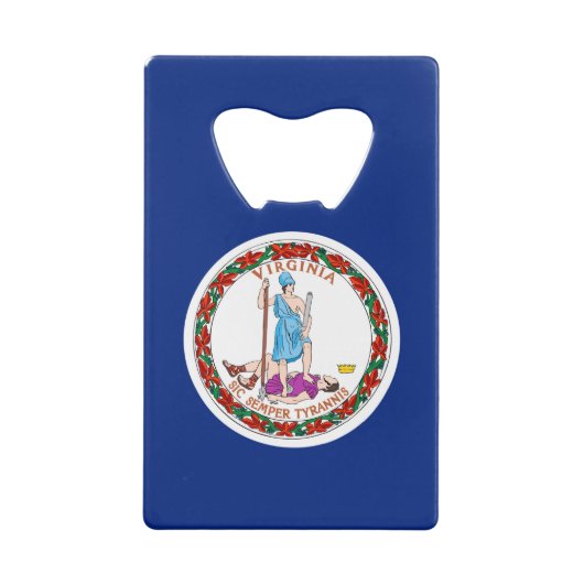 Vlag van Virginia State Design Creditkaart Flessenopener (Achterkant)