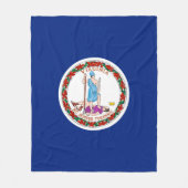 Vlag van Virginia State Design Fleece Deken (Voorkant)