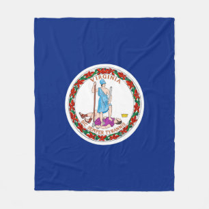 Vlag van Virginia State Design Fleece Deken