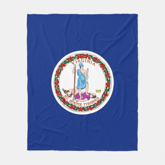 Vlag van Virginia State Design Fleece Deken (Voorkant)
