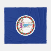 Vlag van Virginia State Design Fleece Deken (Voorkant (Horizontaal))