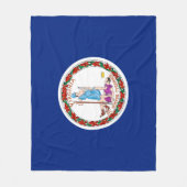 Vlag van Virginia State Design Fleece Deken (Voorkant)