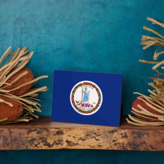 Vlag van Virginia State Design Fotoplaat (Zijkant)