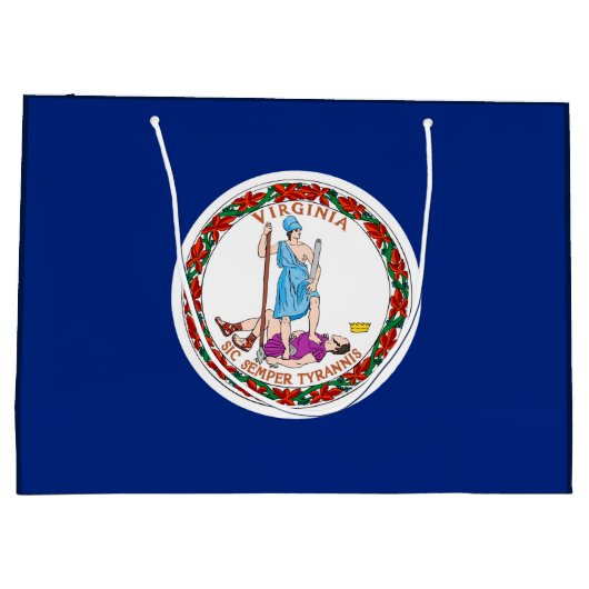 Vlag van Virginia State Design Groot Cadeauzakje (Achterkant)