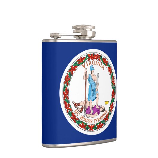 Vlag van Virginia State Design Heupfles (Rechts)