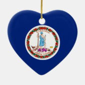 Vlag van Virginia State Design Keramisch Ornament (Achterkant)