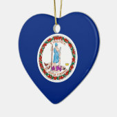 Vlag van Virginia State Design Keramisch Ornament (Links)