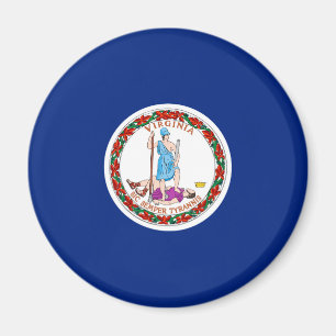 Vlag van Virginia State Design Magneet