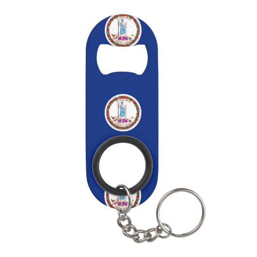 Vlag van Virginia State Design Mini Flessenopener (Achterkant)