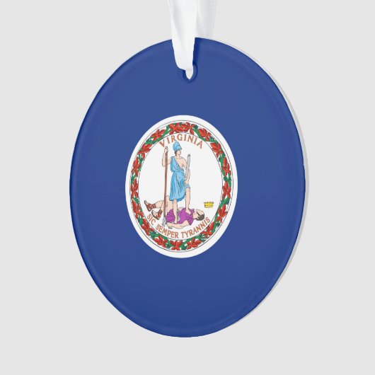 Vlag van Virginia State Design Ornament (voorkant)