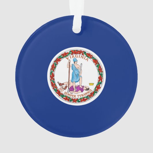 Vlag van Virginia State Design Ornament (achterkant)