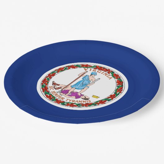 Vlag van Virginia State Design Papieren Bordje (Gekanteld)