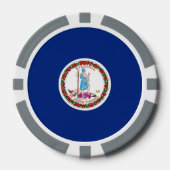Vlag van Virginia State Design Pokerchips (Voorkant)