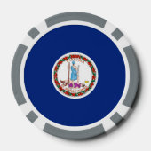 Vlag van Virginia State Design Pokerchips (Achterkant)