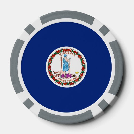 Vlag van Virginia State Design Pokerchips (Achterkant)