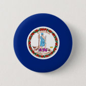Vlag van Virginia State Design Ronde Button 5,7 Cm (Voorkant)