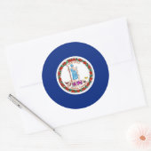 Vlag van Virginia State Design Ronde Sticker (Envelop)