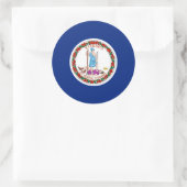 Vlag van Virginia State Design Ronde Sticker (Tas)