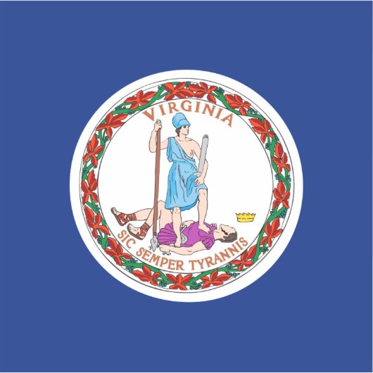 Vlag van Virginia State Design Sticker (Voorkant)