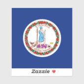 Vlag van Virginia State Design Sticker (Vel)
