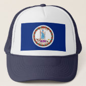 Vlag van Virginia State Design Trucker Pet (Voorkant)