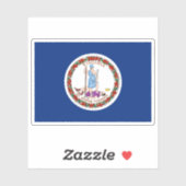 Vlag van Virginia Sticker (Vel)