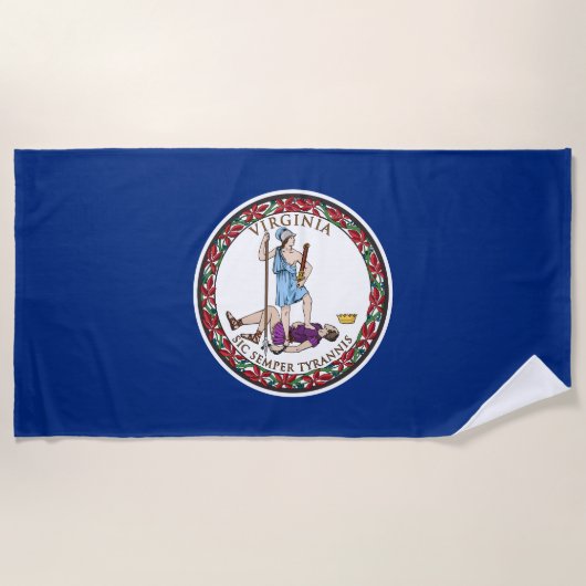 Vlag van Virginia Strandlaken (Voorkant)