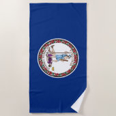 Vlag van Virginia Strandlaken (Voorkant)