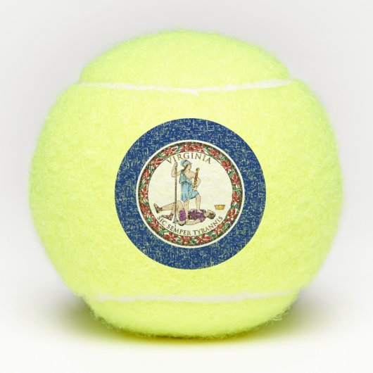Vlag van Virginia Tennisballen (Voorkant)