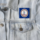 Vlag van Virginia Vierkante Button 5,1 Cm (In situ)