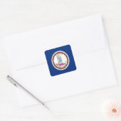 Vlag van Virginia Vierkante Sticker (Envelop)