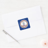 Vlag van Virginia Vierkante Sticker (Envelop)