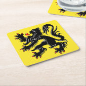 Vlag van Vlaanderen Kartonnen Onderzetters (Schuin)