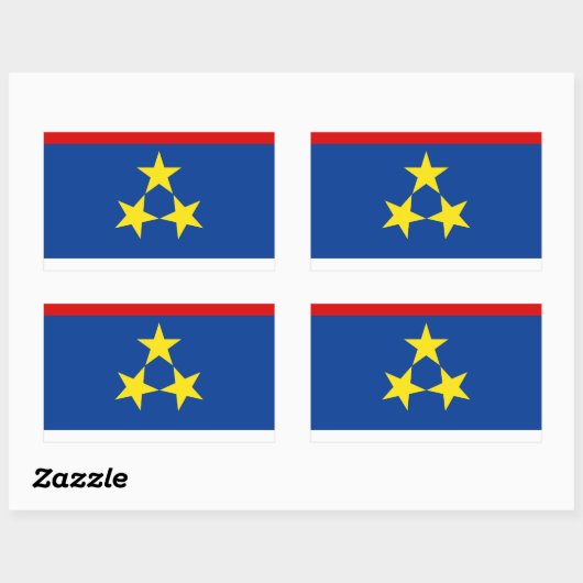 vlag van Vojvodina Rechthoekige Sticker (Vel)