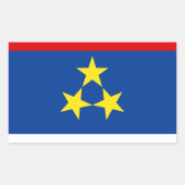 vlag van Vojvodina Rechthoekige Sticker (Voorkant)