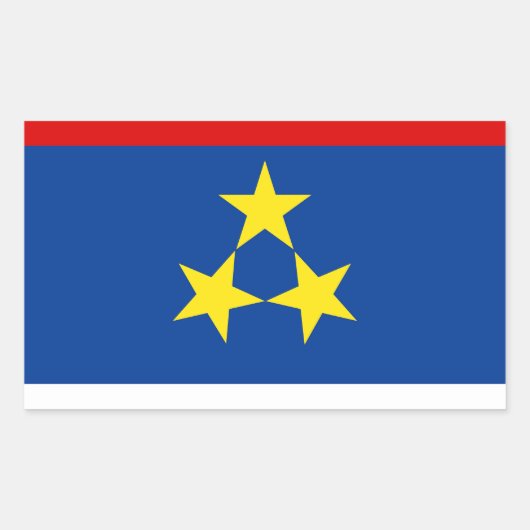 vlag van Vojvodina Rechthoekige Sticker (Voorkant)