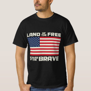 Vlag van Vrij Amerika op 4 juli T-shirt