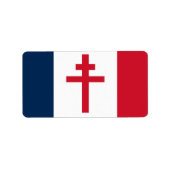 Vlag van Vrij Frankrijk Etiket (Voorkant)