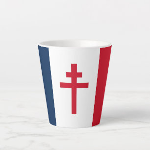 Vlag van Vrij Frankrijk Latte Mok