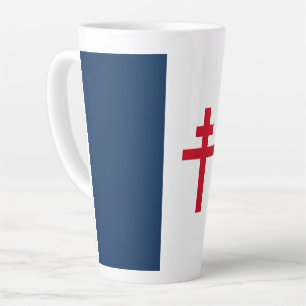 Vlag van Vrij Frankrijk Latte Mok