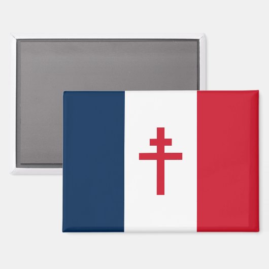 Vlag van Vrij Frankrijk Magneet (Voorkant / Achterkant)