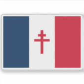 Vlag van Vrij Frankrijk Sticker (Voorkant)