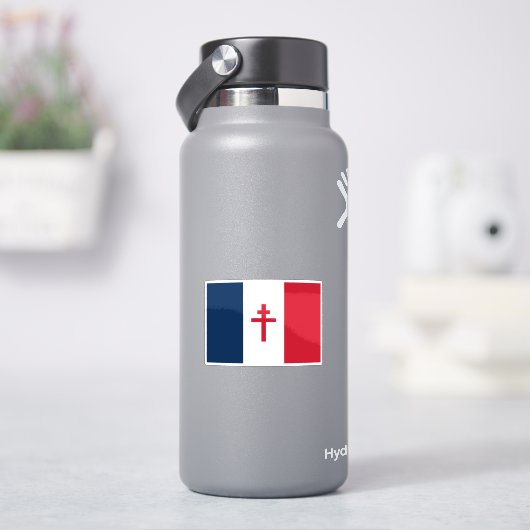 Vlag van Vrij Frankrijk Sticker (HydroFlask)