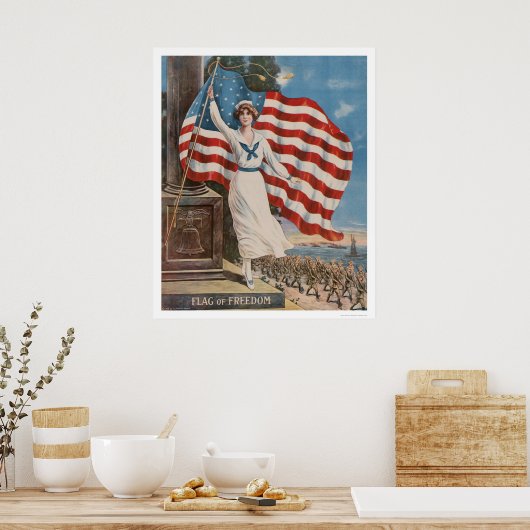 Vlag van vrijheid poster (Keuken)