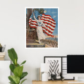 Vlag van vrijheid poster (Thuiskantoor)