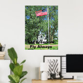 Vlag van vrijheid poster (Thuiskantoor)
