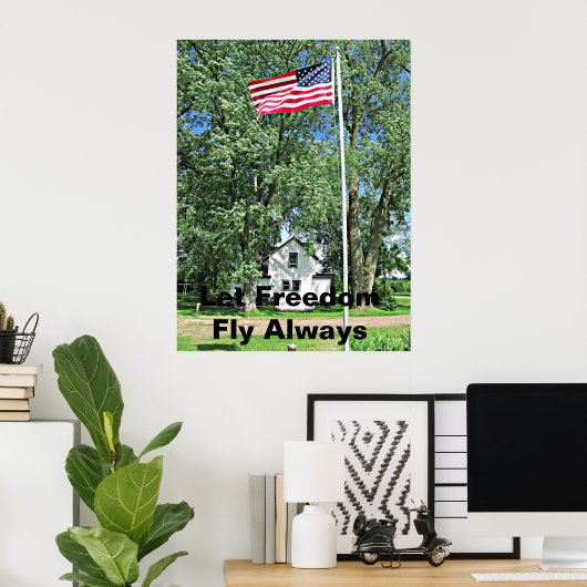 Vlag van vrijheid poster (Thuiskantoor)