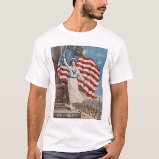 Vlag van vrijheid t-shirt