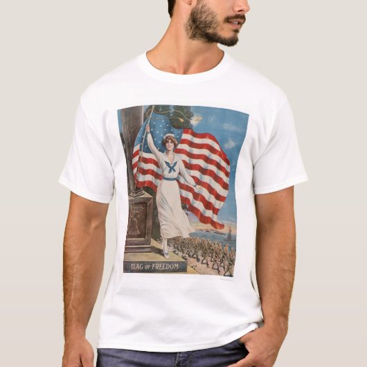 Vlag van vrijheid t-shirt (Voorkant)