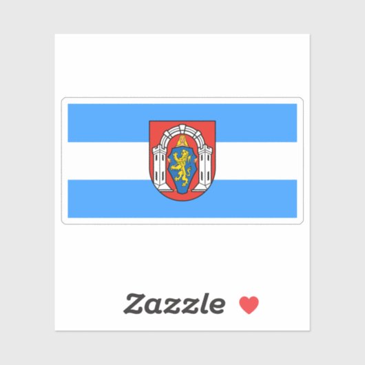 Vlag van Vukovar, Kroatië Sticker (Vel)